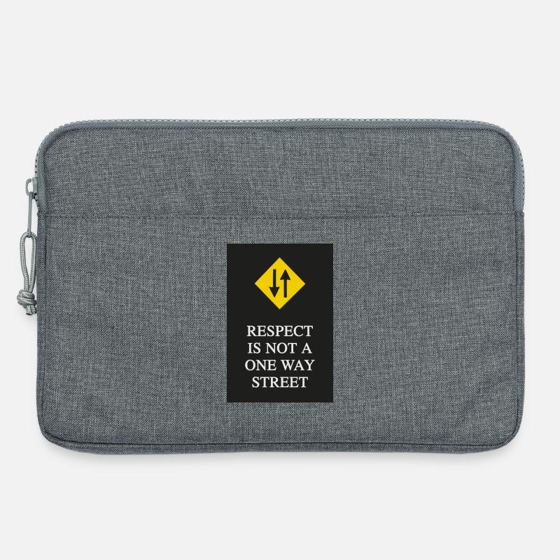 Respekt ist keine Einbahnstraße - Laptoptasche 13" - Grau meliert