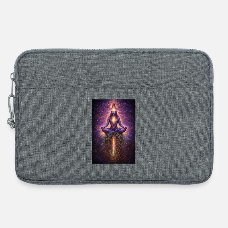 Kosmische Meditation Lichtfluss - Laptoptasche 13" - Grau meliert