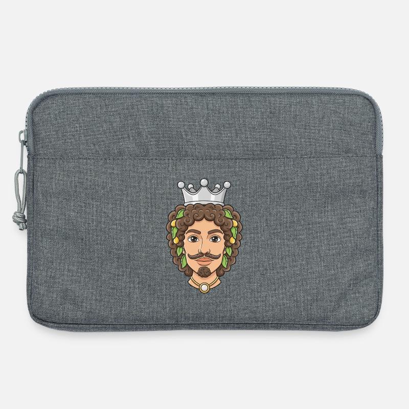 Sizilien Dunkelbrauner Mann Sizilien - Laptoptasche 13" - Grau meliert