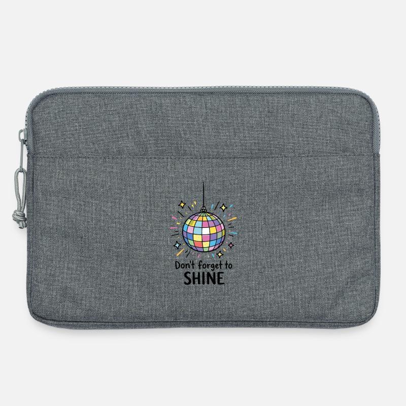 Don’t forget to shine – Discokugel Disco Strahlen - Laptoptasche 13" - Grau meliert