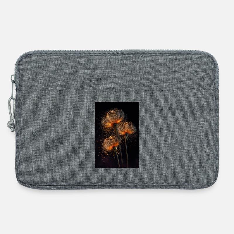 Vergoldeter Löwenzahnflug - Laptoptasche 13" - Grau meliert