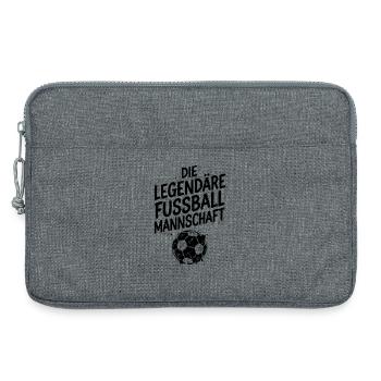 Die legendäre Fußball Mannschaft Schwarz - Laptoptasche 13" - Grau meliert - Vorne