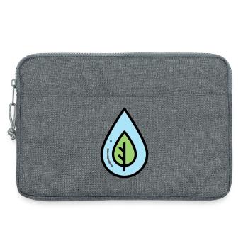Water Drop Leaf Eco - Laptop bag 13" - heather grey - Front