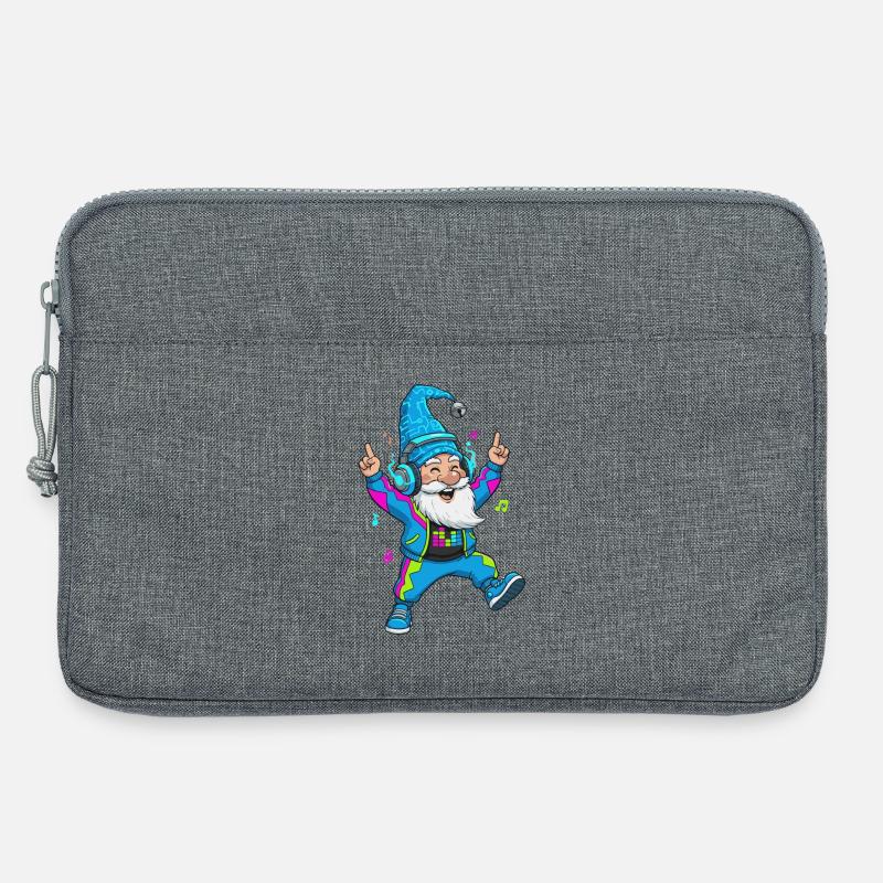 Technozwerg mit Kopfhörern - Laptoptasche 13" - Grau meliert