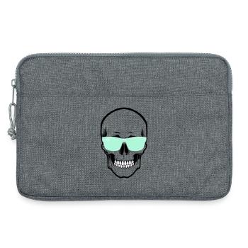 Color-Adjustable Sunglasses Smile Skull - Laptop bag 13" - heather grey - Front