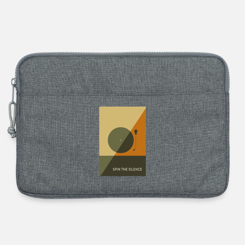 Spin The Silence – Minimal Record Poster - Laptoptasche 13" - Grau meliert