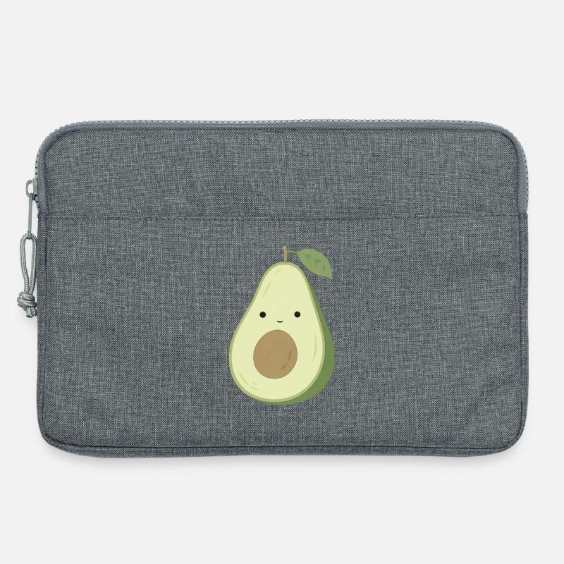 Ava Avocado – Süßes Kawaii Gemüse Design - Laptoptasche 13" - Grau meliert