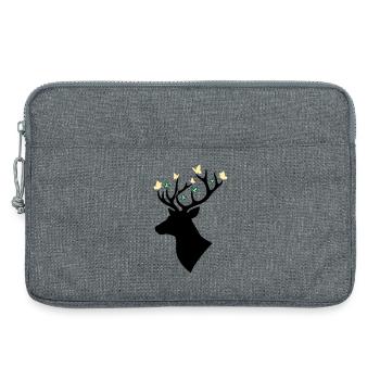 Papillon tête de cerf Multicolore - Sacoche pour ordinateur portable 13 pouces - gris chiné - Devant