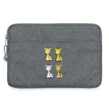 Giraffenquartett Bunt - Laptoptasche 13" - Grau meliert - Vorne