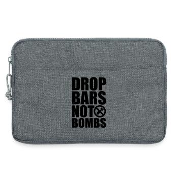 Drop Bars not Bombs! - Laptop bag 13" - heather grey - Front