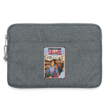 Sternzeichen Waage -  Humor für Unentschlossene - Laptoptasche 13" - Grau meliert - Vorne