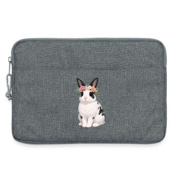 Lapin escargot anglais - Sacoche pour ordinateur portable 13 pouces - gris chiné - Devant