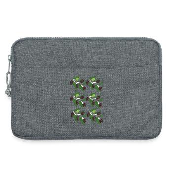 Olive Branch Pattern - Laptop bag 13" - heather grey - Front