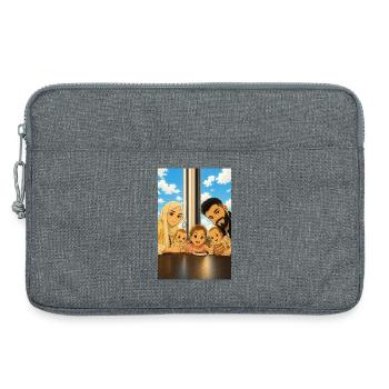 Familie - Laptoptasche 13" - Grau meliert - Vorne