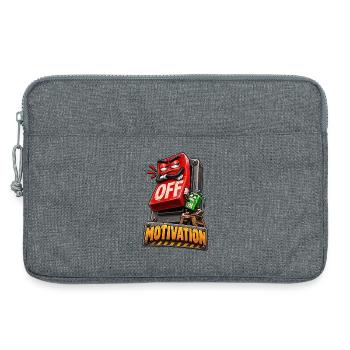 Motivation AUS – Humor-Schalter - Laptoptasche 13" - Grau meliert - Vorne