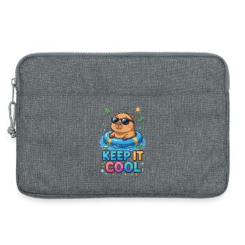 Bleib ruhig, Poolbär - Laptoptasche 13" - Grau meliert - Vorne