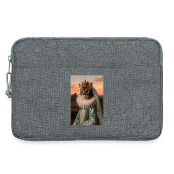 Königliches Katzenkönigin-Porträt - Laptoptasche 13" - Grau meliert - Vorne