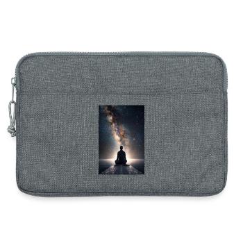 Kosmisches Tor-Meditation - Laptoptasche 13" - Grau meliert - Vorne