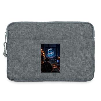 Code Build Improve Repeat Night Dev Studio - Laptoptasche 13" - Grau meliert - Vorne