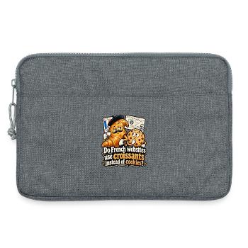 Croissants statt Cookies im Webdesign - Laptoptasche 13" - Grau meliert - Vorne