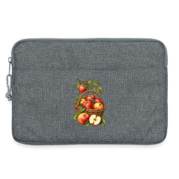 Apfelernte im Garten - Laptoptasche 13" - Grau meliert - Vorne