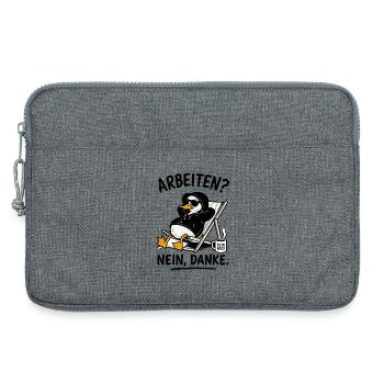Ente im Hoodie: Kein Bock - Laptoptasche 13" - Grau meliert - Vorne