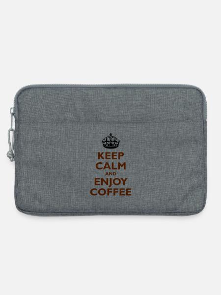 Keep Calm & Enjoy Coffee - Laptoptasche 13" - Grau meliert