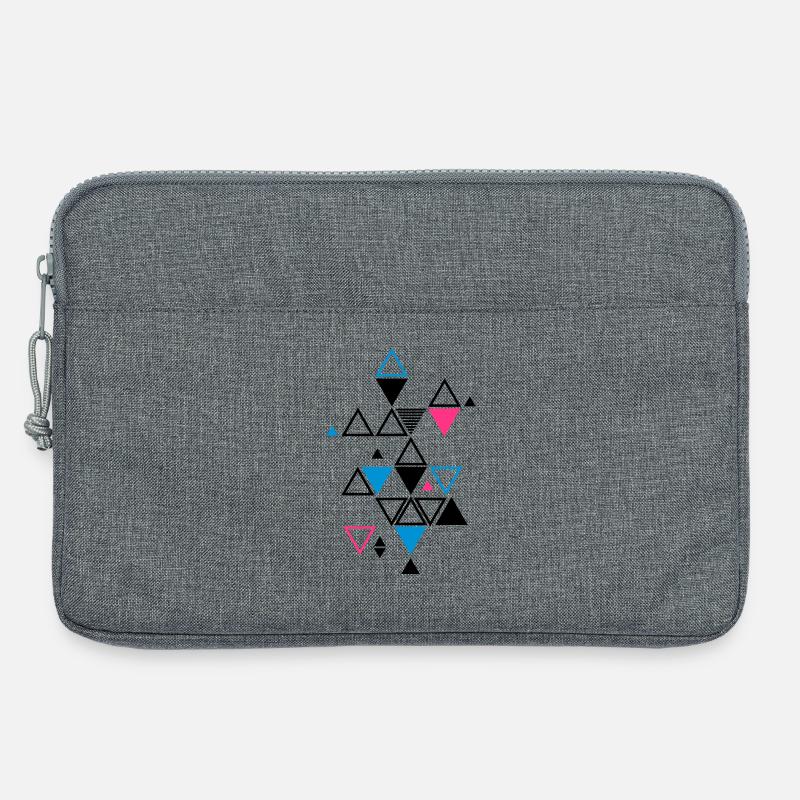 grafisches Muster - Laptoptasche 13" - Grau meliert