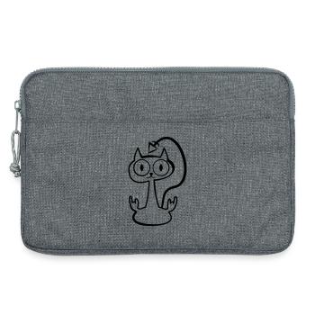Heay metal cat - Laptop bag 13" - heather grey - Front