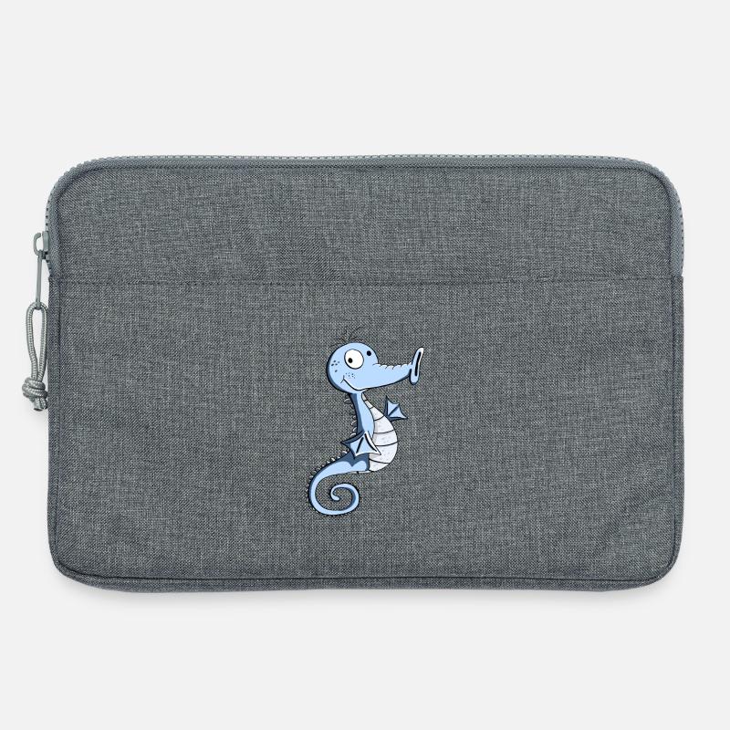Lustiges Seepferdchen - Seepferd - Seepferde - Laptoptasche 13" - Grau meliert