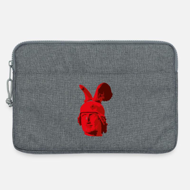 Kopf des Hermannsdenkmals - Laptoptasche 13" - Grau meliert