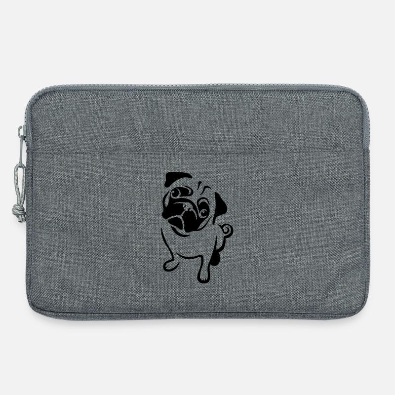 Mops - Laptoptasche 13" - Grau meliert