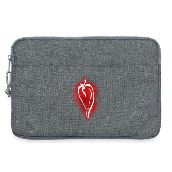 Piment rouge - Sacoche pour ordinateur portable 13 pouces - gris chiné - Devant