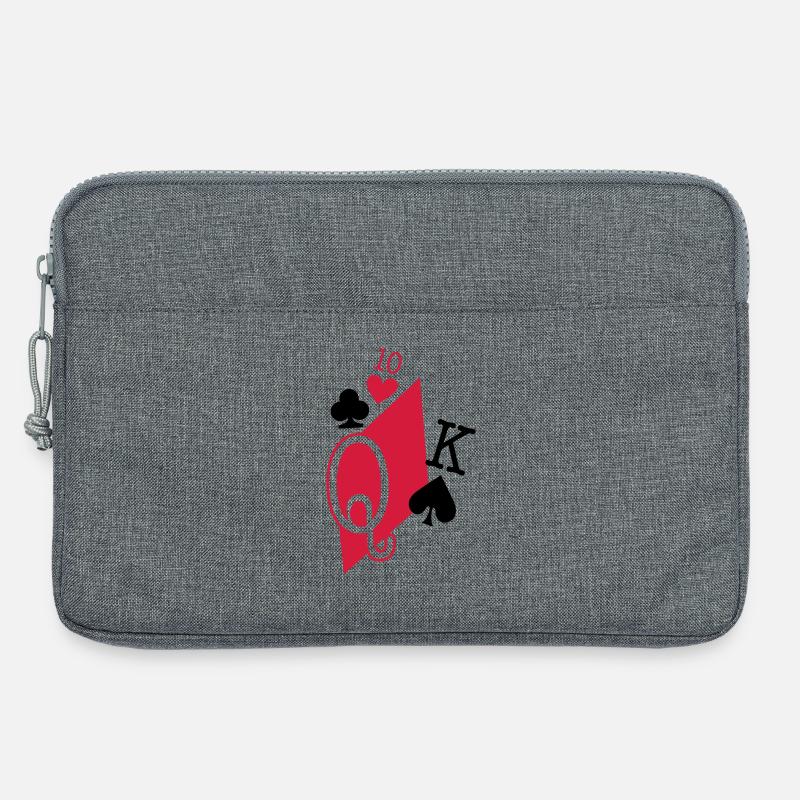 playing cards - Laptop bag 13" - heather grey