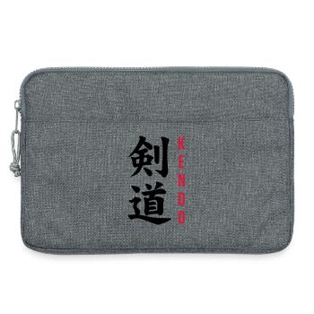 Kendo / Kendoka / Art Martial / Sword - Sacoche pour ordinateur portable 13 pouces - gris chiné - Devant