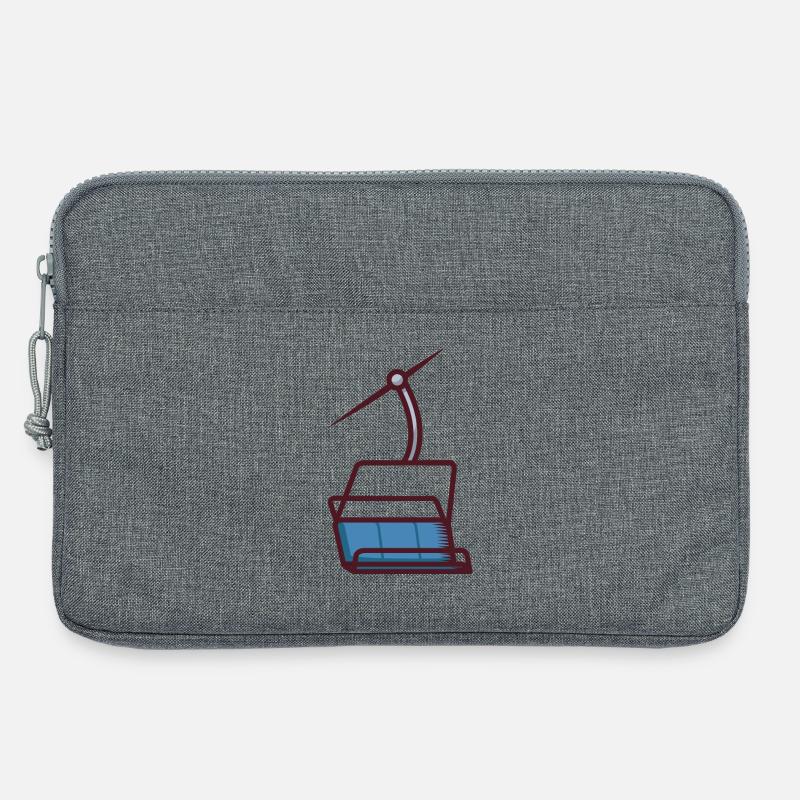 Abstrakte Illustration einer Seilbahn - Laptoptasche 13" - Grau meliert