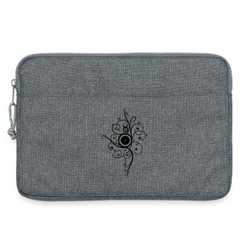Sonne Tattoo - Laptoptasche 13" - Grau meliert - Vorne