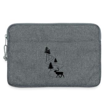 Skandinavien Straße Rentier - Laptoptasche 13" - Grau meliert - Vorne