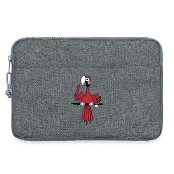 Vibrant Parrot Illustration for Apparel - Laptop bag 13" - heather grey - Front