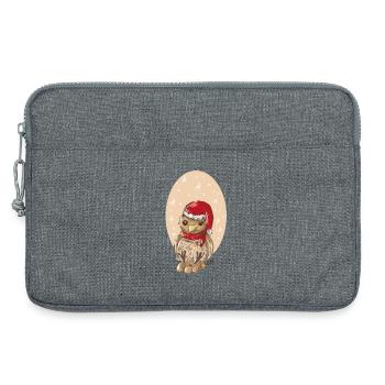 Weihnachtsvogel Spatz - Laptoptasche 13" - Grau meliert - Vorne