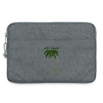 all i need mit Palme - Laptoptasche 13" - Grau meliert - Vorne