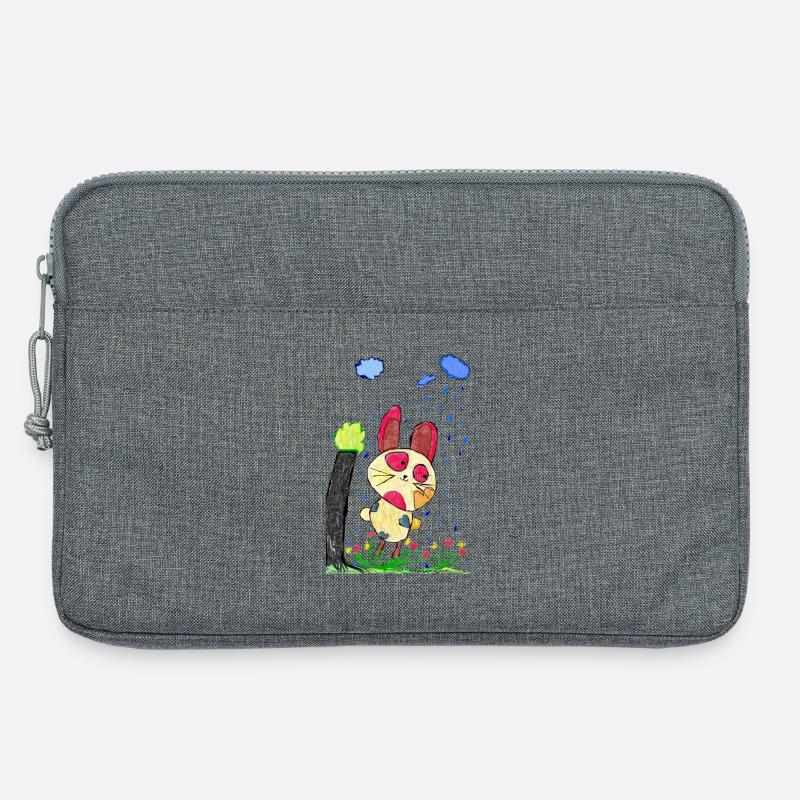 Hase Hoppel - Laptoptasche 13" - Grau meliert