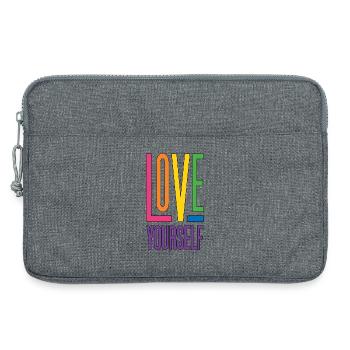 LGBTQ Pride Month - Love Yourself - Laptop bag 13" - heather grey - Front