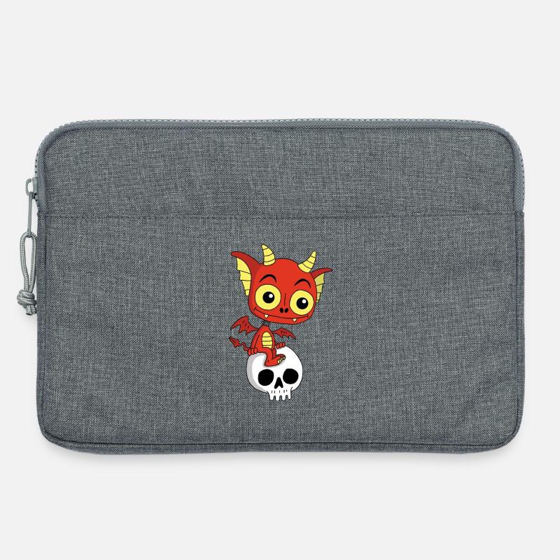 Kleiner Dämon ruht sich aus - Laptoptasche 13" - Grau meliert