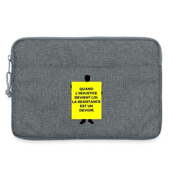 Injustice - Sacoche pour ordinateur portable 13 pouces - gris chiné - Devant