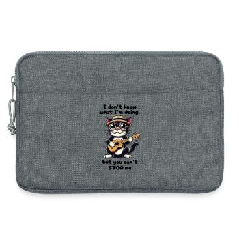 Ich Weiß Nicht, Was Ich Tue - Lustige Katze - Laptoptasche 13" - Grau meliert - Vorne