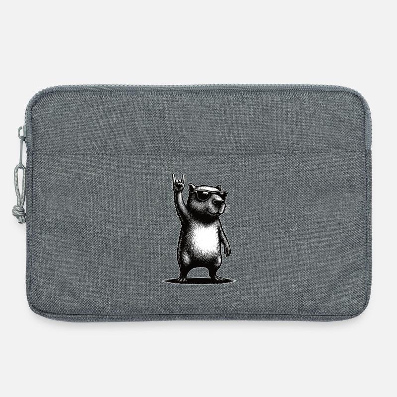 Rock Capybara - Laptoptasche 13" - Grau meliert