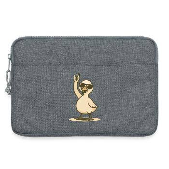 Cool rocker cygne poussin - Sacoche pour ordinateur portable 13 pouces - gris chiné - Devant