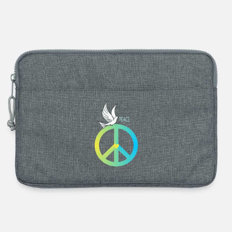 Peacezeichen Friedenstaube - Laptoptasche 13" - Grau meliert