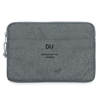 Du hättest mich mal verdient! - Laptoptasche 13" - Grau meliert - Vorne